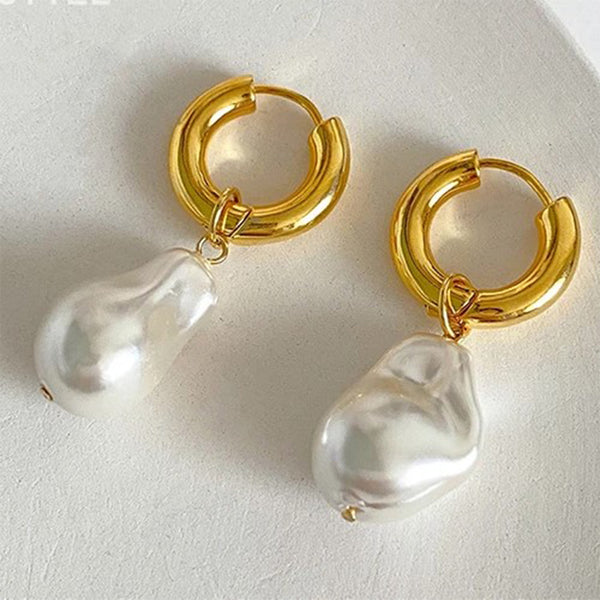 Vintage Style Baroque Pearl Earrings