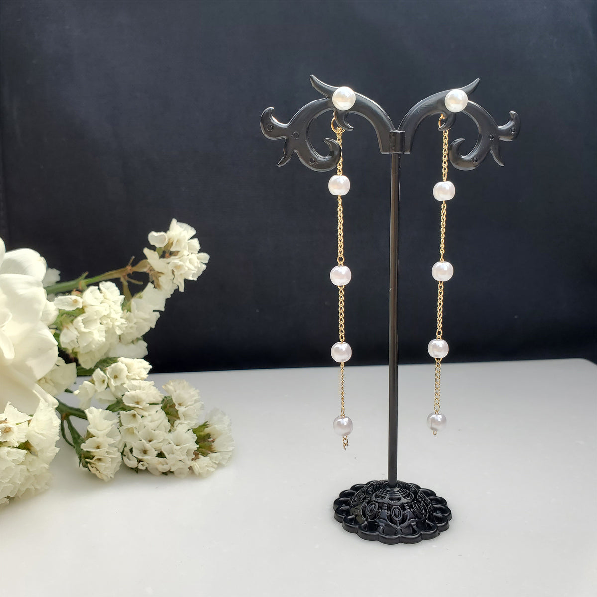 Long Pearl Earrings – Micci Lucci