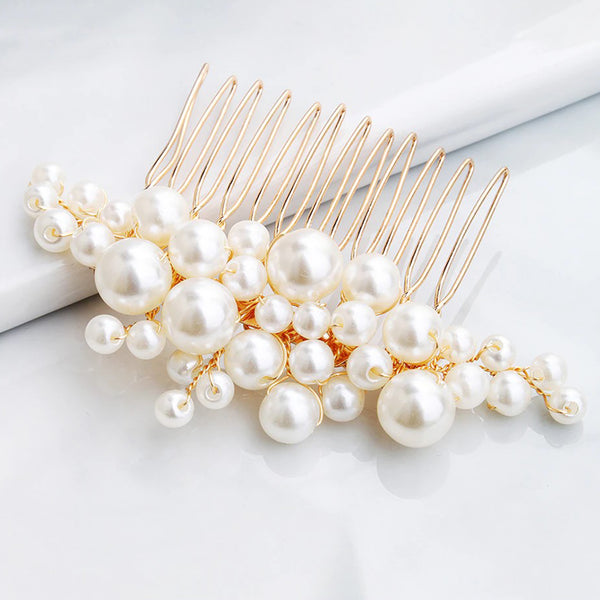 Pearl Hair Comb and Pin Set