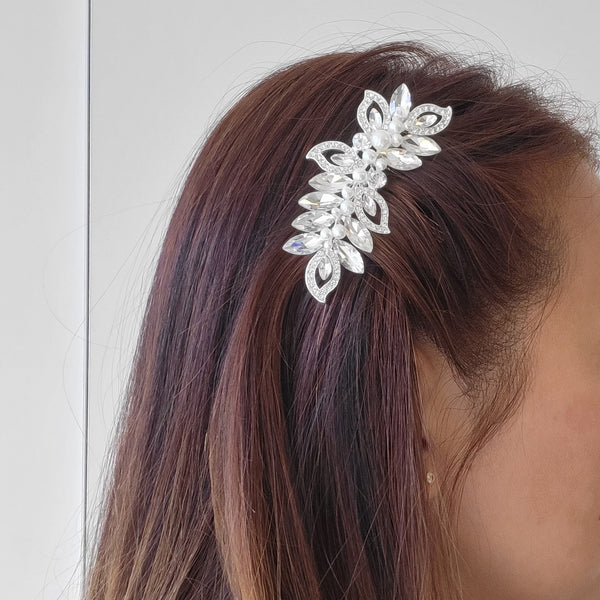 Small Bridal Hair Comb with Pearl & Crystal