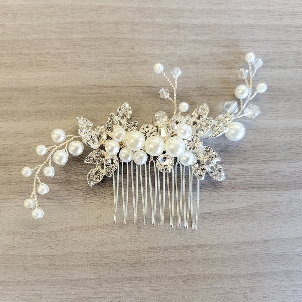 Pearl & Crystal Hair Comb