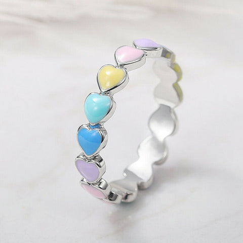 Rainbow Heart Ring