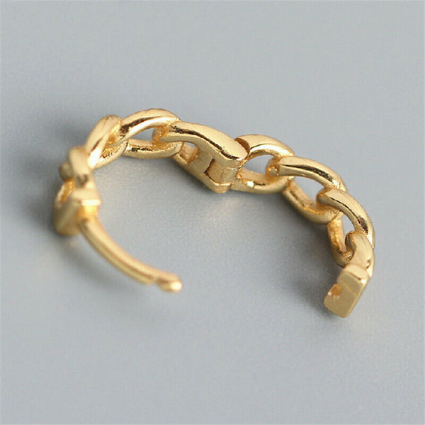 Small Chain Hoop Earrings