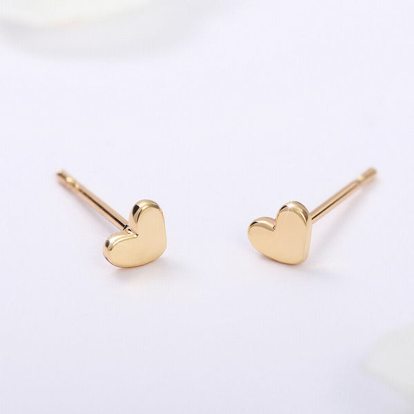 Tiny Heart Stud Earrings