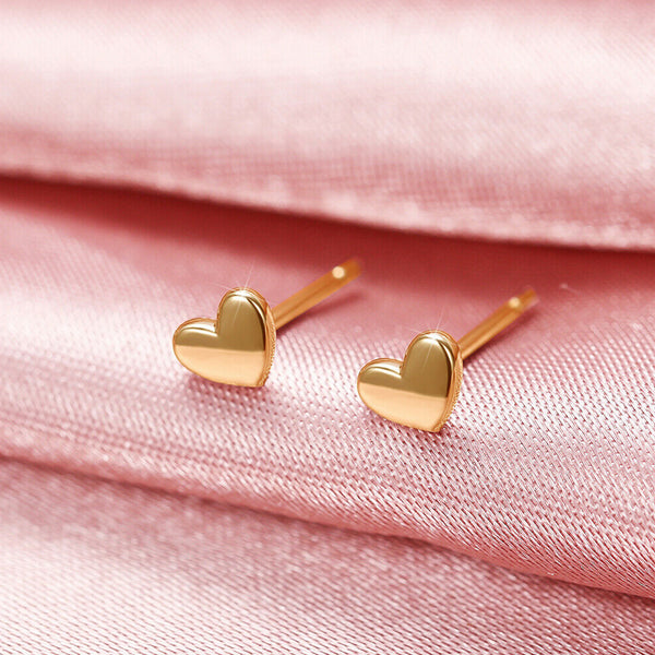 Tiny Heart Stud Earrings