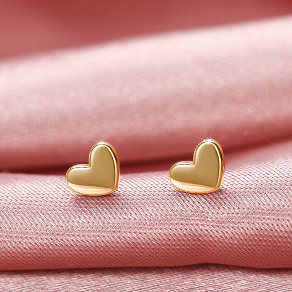 Tiny Heart Stud Earrings