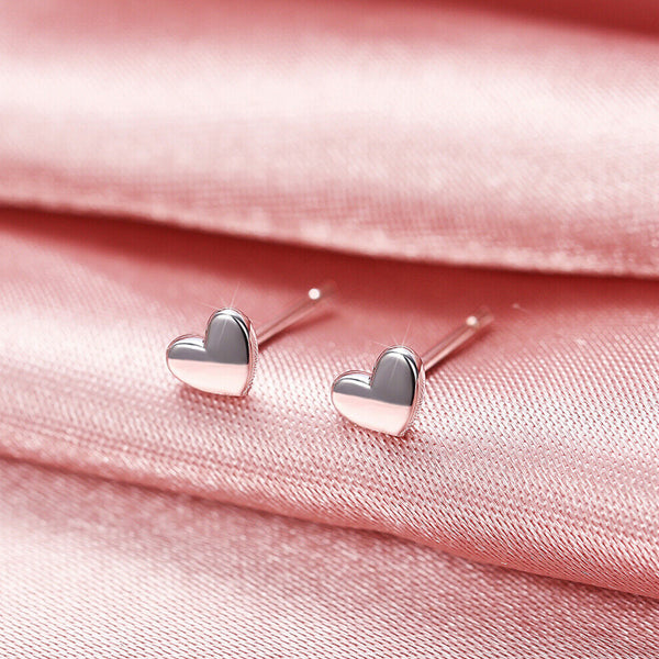 Tiny Heart Stud Earrings