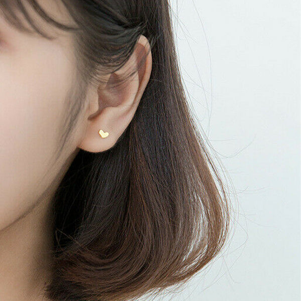 Tiny Heart Stud Earrings