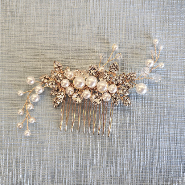 Pearl & Crystal Hair Comb