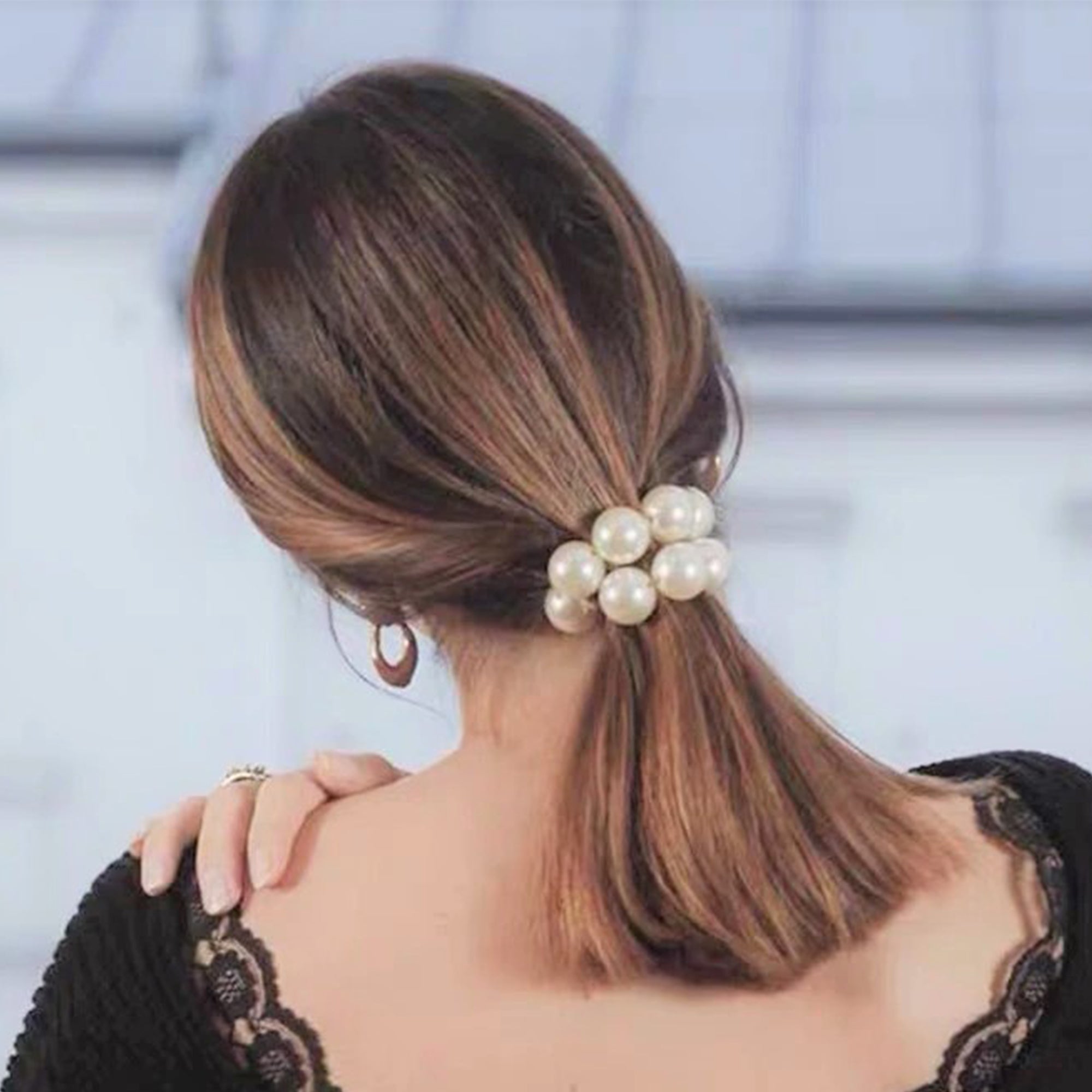 Pearl Scrunchie - Hair Accessory