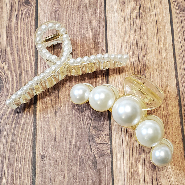 Large Pearl Hair Clip