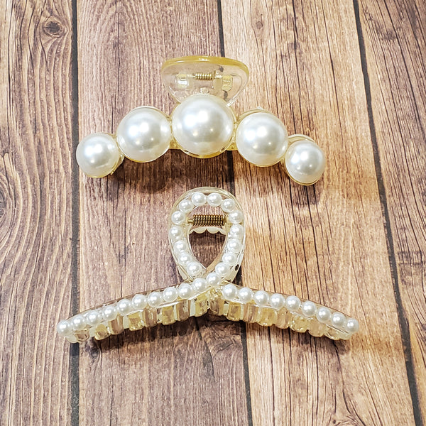 Large Pearl Hair Clip