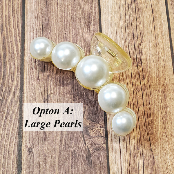 Large Pearl Hair Clip