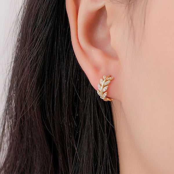 Leaf Hoop Earrings