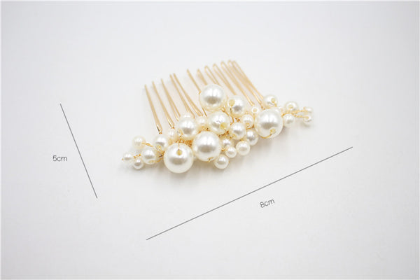Pearl Hair Comb and Pearl Hair Pin Set