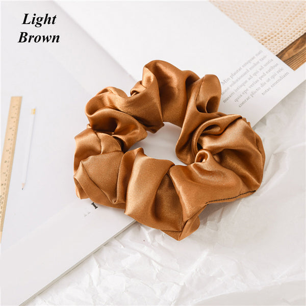 Silk Satin Neutral Hair Scrunchies