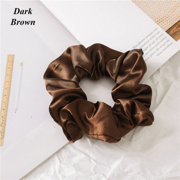 Silk Satin Neutral Hair Scrunchies