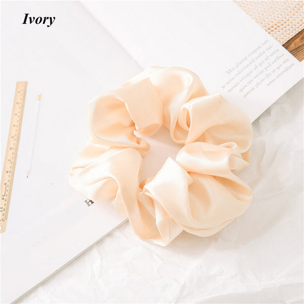 Silk Satin Neutral Hair Scrunchies