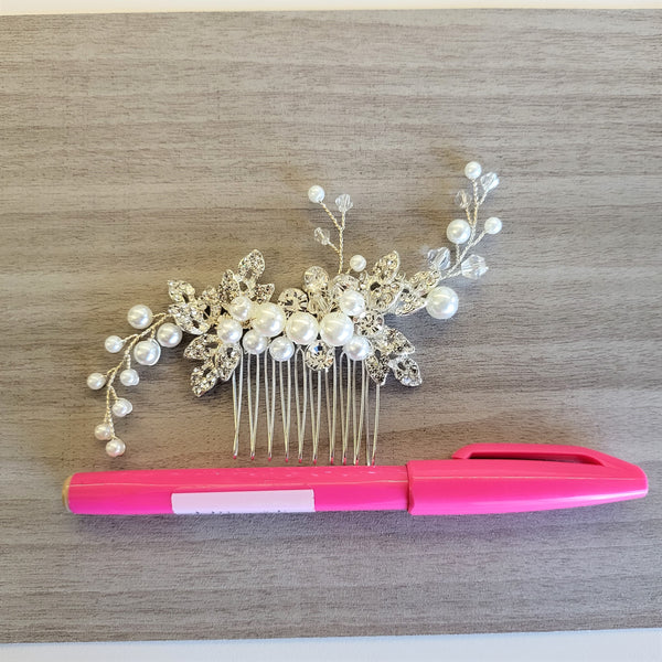 Pearl & Crystal Hair Comb