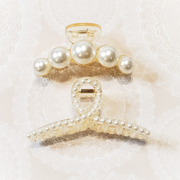 Large Pearl Hair Clip