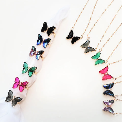 Butterfly Jewelry - Ring and Necklace