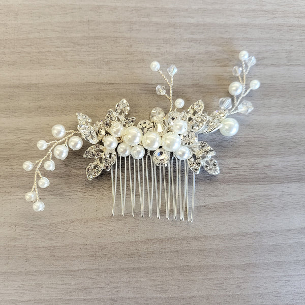 Pearl & Crystal Hair Comb