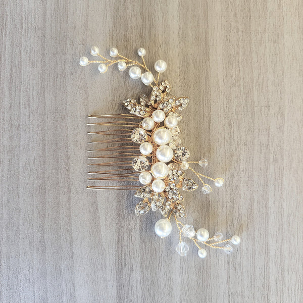 Pearl & Crystal Hair Comb