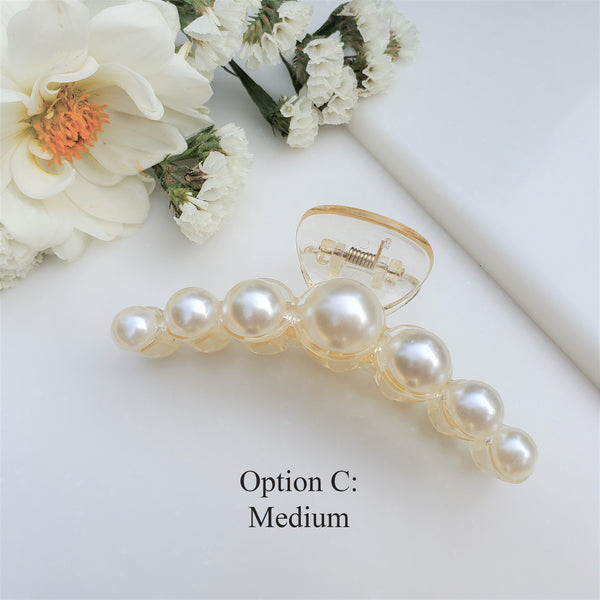 Large Pearl Hair Clip