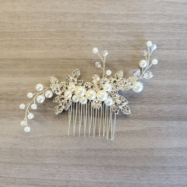 Pearl & Crystal Hair Comb