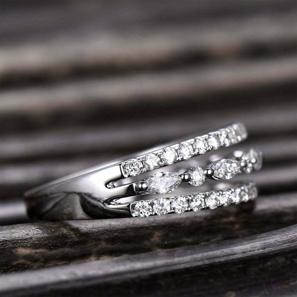 Cubic Zirconia Stacked Look Ring