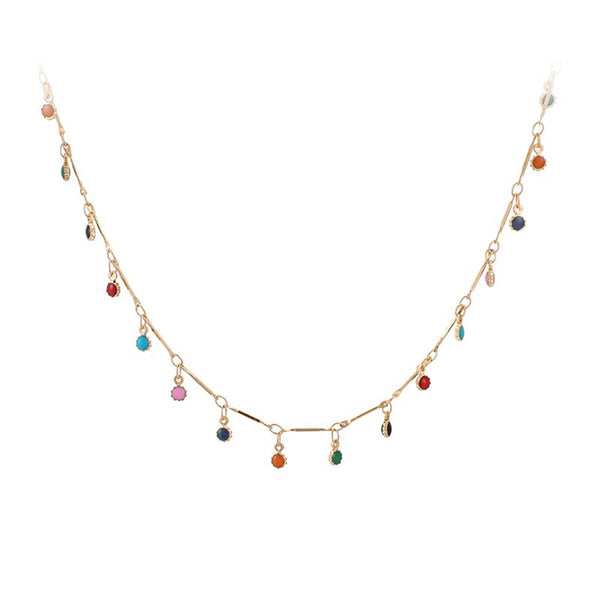 Boho Colorful Charm Choker Necklace